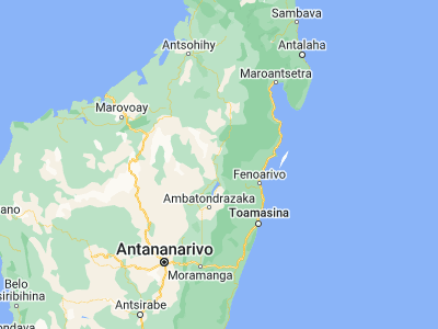 Map showing location of Andilamena (-17.01009, 48.57313)