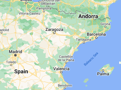 Map showing location of Andorra (40.97655, -0.44721)