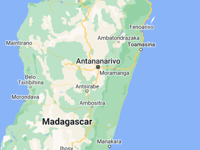 Map showing location of Andramasina (-19.18785, 47.59016)