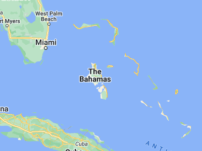 Map showing location of Andros Town (24.7, -77.76667)