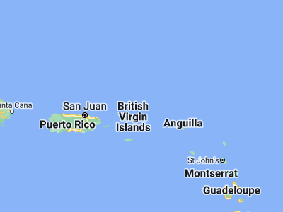 Map showing location of Anegada (18.73129, -64.32873)