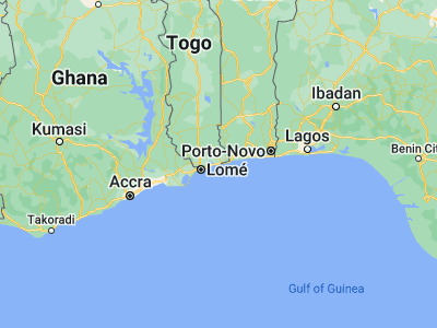 Map showing location of Aného (6.23333, 1.6)