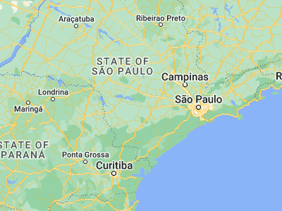 Map showing location of Angatuba (-23.48972, -48.41278)