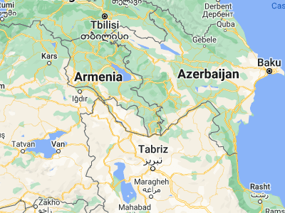 Map showing location of Angeghakot’ (39.57017, 45.94123)