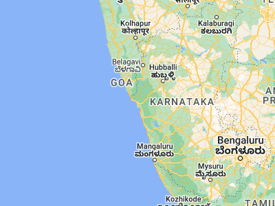Map showing location of Ankola (14.66667, 74.3)