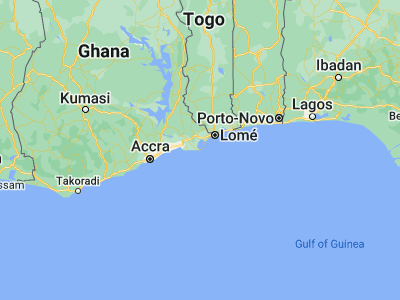 Map showing location of Anloga (5.79473, 0.89728)