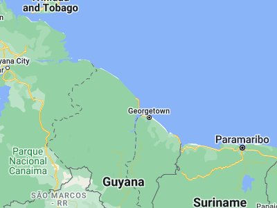 Map showing location of Anna Regina (7.26439, -58.50769)