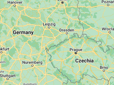 Map showing location of Annaberg-Buchholz (50.57953, 13.00627)