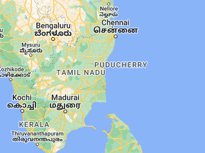 Map showing location of Annāmalainagar (11.4, 79.73333)