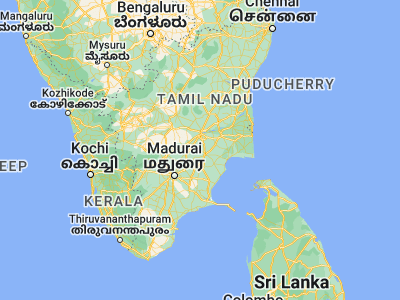 Map showing location of Annavāsal (10.46667, 78.7)