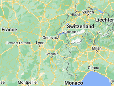 Map showing location of Annecy (45.9, 6.11667)
