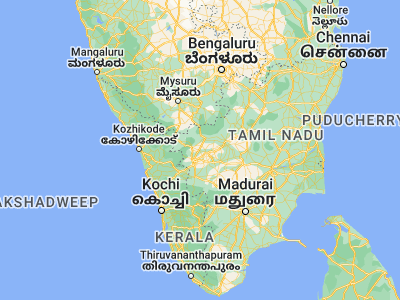 Map showing location of Annur (11.23616, 77.10514)