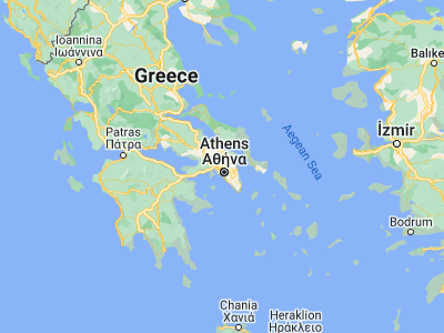 Map showing location of Áno Liósia (38.08333, 23.7)