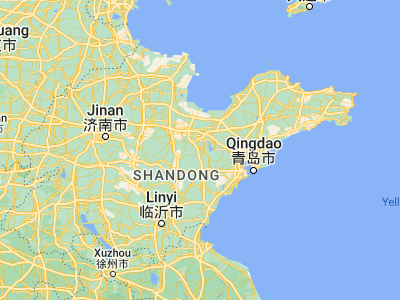 Map showing location of Anqiu (36.43417, 119.1925)