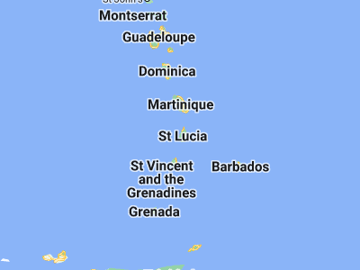 Map showing location of Anse La Raye (13.93333, -61.03333)