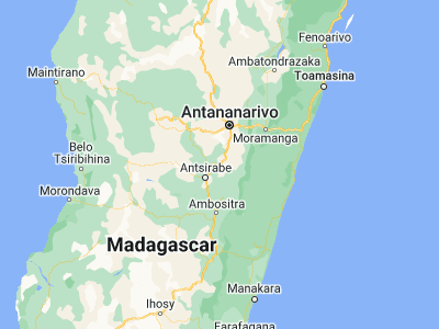 Map showing location of Antanifotsy (-19.65, 47.31667)