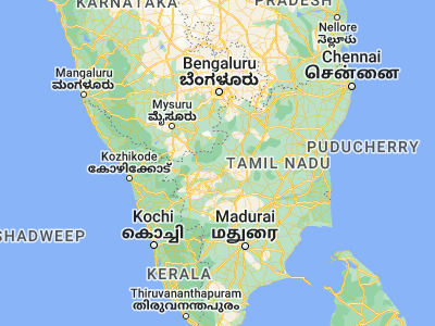 Map showing location of Anthiyur (11.57506, 77.59043)