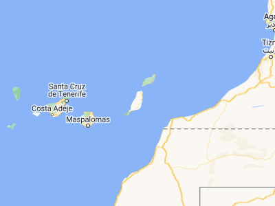 Map showing location of Antigua (28.42307, -14.01379)