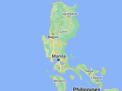 Map showing location of Antipolo (15.6181, 121.19)