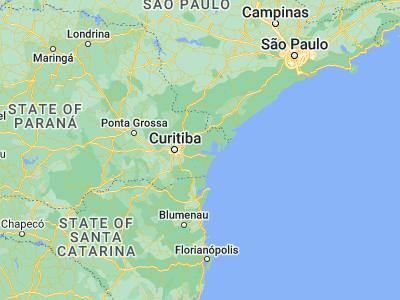 Map showing location of Antonina (-25.42861, -48.71194)