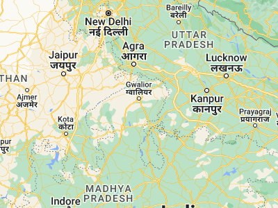 Map showing location of Antri (26.05804, 78.21026)