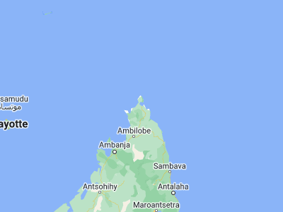 Map showing location of Antsiranana (-12.2787, 49.29171)