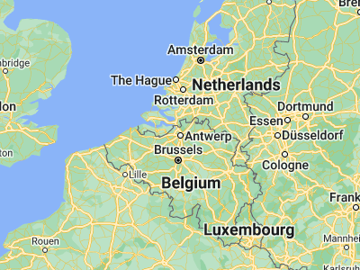 Map showing location of Antwerp (51.21989, 4.40346)