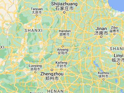 Map showing location of Anyang (36.09944, 114.32889)