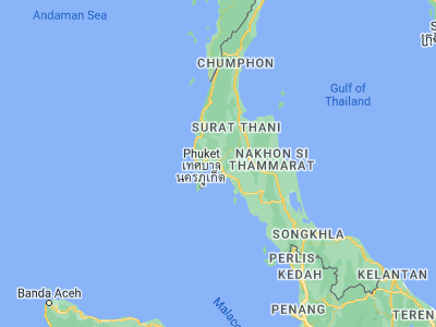 Map showing location of Ao Luek (8.37803, 98.72117)