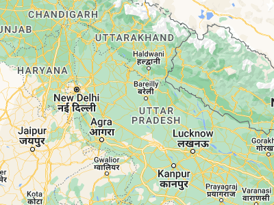 Map showing location of Aonla (28.27358, 79.1597)