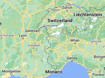Map showing location of Aosta (45.73736, 7.3166)