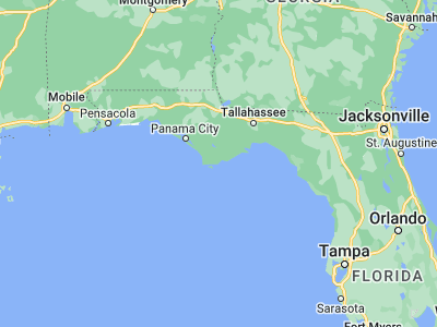 Map showing location of Apalachicola (29.72577, -84.98324)