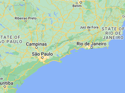 Map showing location of Aparecida (-22.84694, -45.22972)