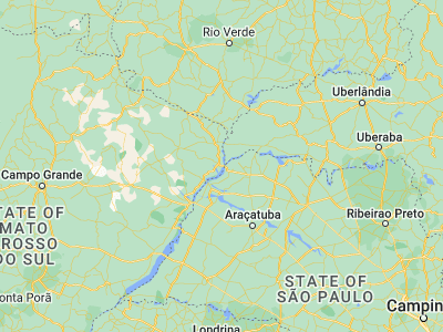 Map showing location of Aparecida do Taboado (-20.08667, -51.09361)
