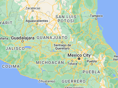 Map showing location of Apaseo el Alto (20.45748, -100.6224)