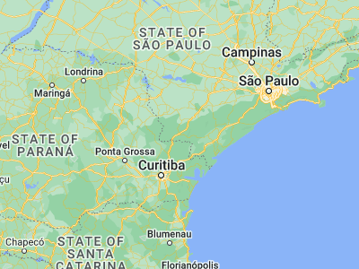 Map showing location of Apiaí (-24.50944, -48.8425)
