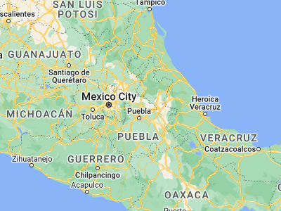 Map showing location of Apizaco (19.41333, -98.14358)