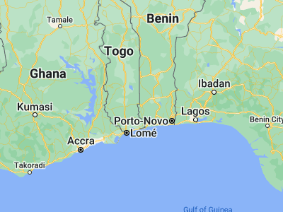 Map showing location of Aplahoué (6.93333, 1.68333)