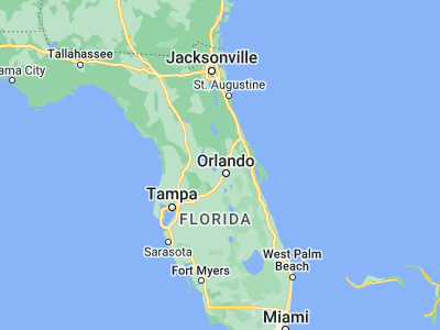 Map showing location of Apopka (28.68055, -81.50952)