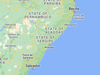Map showing location of Aquidabã (-10.28139, -37.01861)
