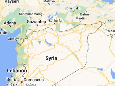 Map showing location of Ar Raqqah (35.95283, 39.00788)