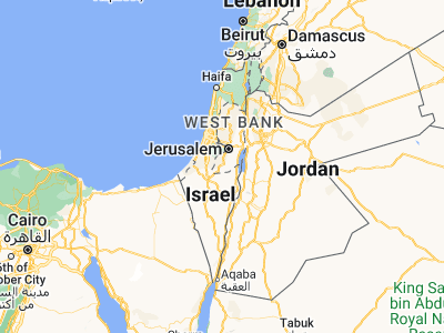 Map showing location of Ar Rīḩīyah (31.4695, 35.07781)