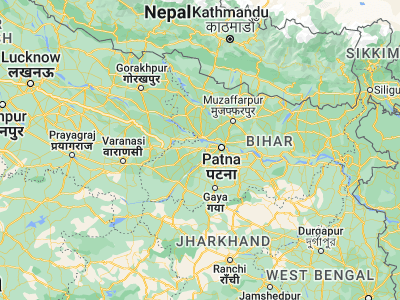 Map showing location of Ara (25.56314, 84.67137)