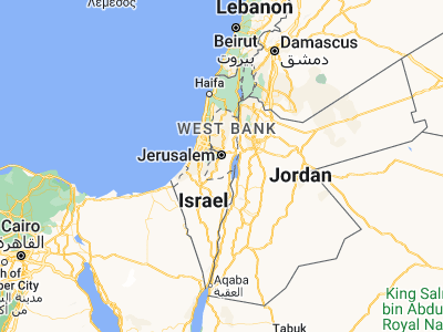 Map showing location of ‘Arab ar Rashāydah (31.57112, 35.23227)