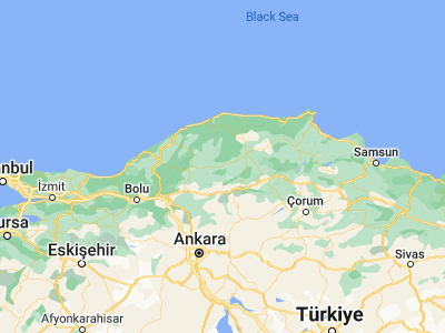 Map showing location of Araç (41.24222, 33.32767)