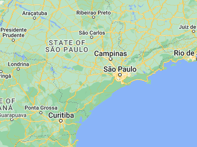 Map showing location of Araçoiaba da Serra (-23.50528, -47.61417)