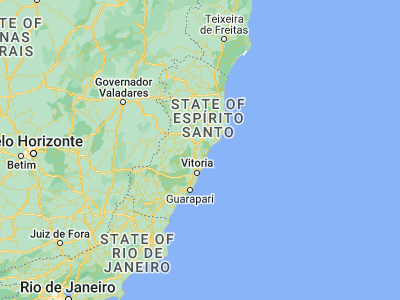 Map showing location of Aracruz (-19.82028, -40.27333)