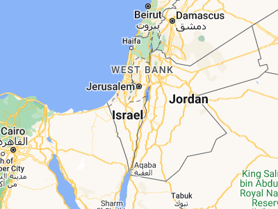 Map showing location of Arad (31.25882, 35.21282)