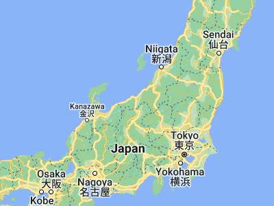 Map showing location of Arai (37.01667, 138.25)