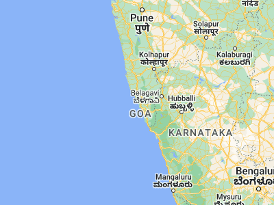 Map showing location of Arambol (15.68681, 73.70449)
